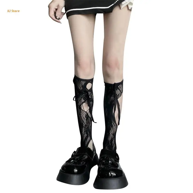 

JK Sock Leg Warmers Hole Jk Stocking Loose Slouch Socks Knee Sock