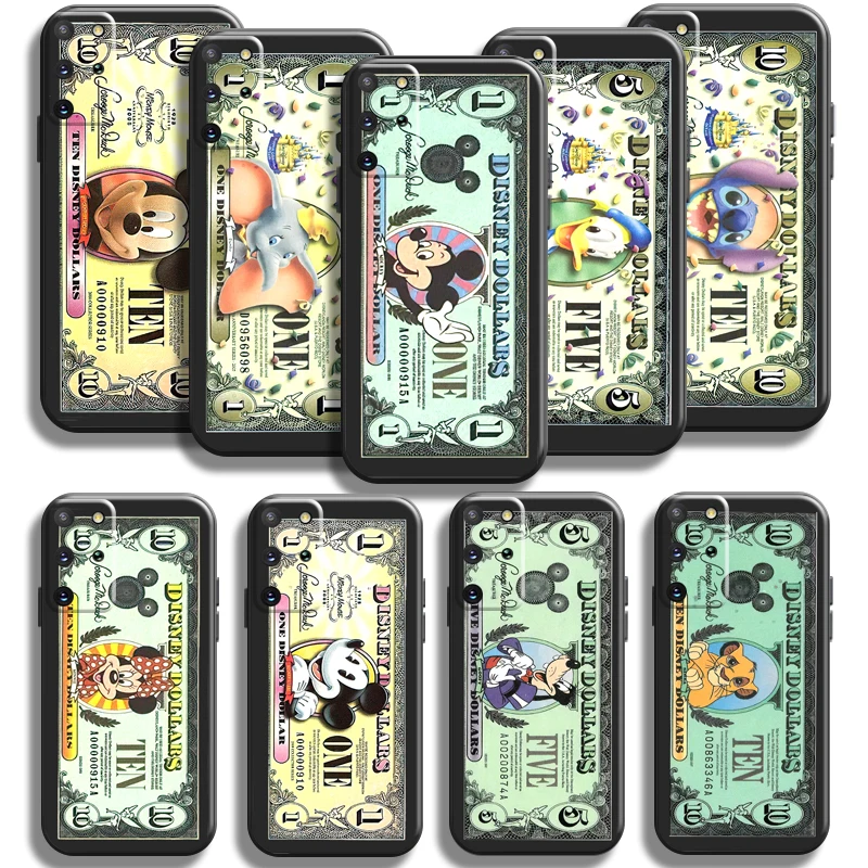 

Luxury Dollar Mickey Mouse Phone Case For Samsung Galaxy S20 S21 S22 FE Ultra 5G S22 S21 S20 S10 10E S9 Plus Funda Coque