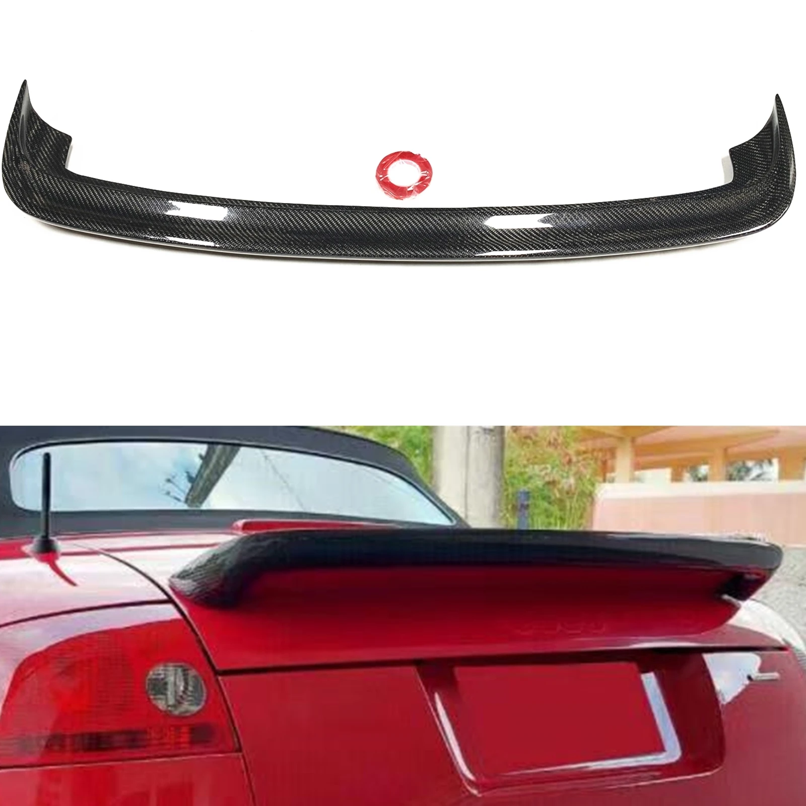 

For Audi TT Mk1 Type 8N /TT Quattro 1998-2006 Coupe Convertible 2-Door Rear Trunk Lid Spoiler Wing Carbon Fiber Car Splitter Lip