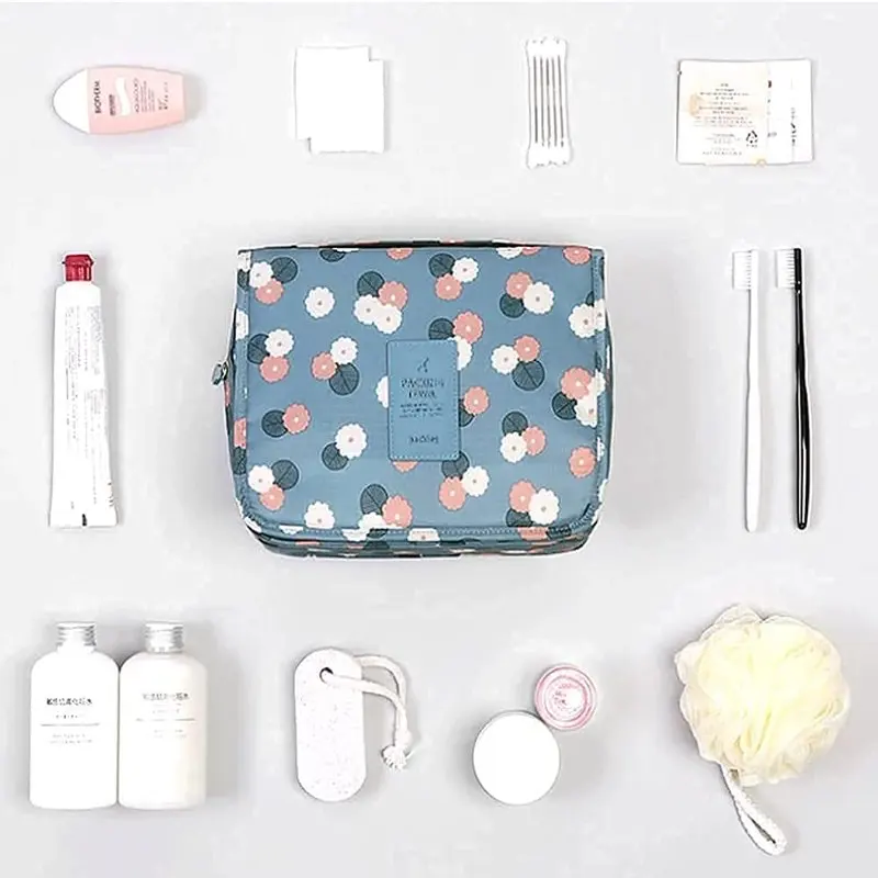 Travel Toiletry Bag ,Travel Bag for Women with Hanging Hook,Traveling Makeup Organizer,Waterproof Cosmetic Bag Container, Protab