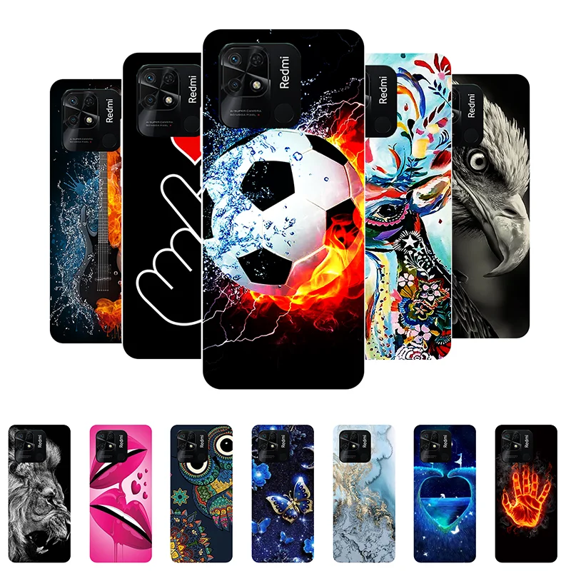 

For Xiaomi Redmi 10C Case Football Soft Silicone Back Case For Xiaomi Redmi 10C Phone Cover For Redmi10C 10 C etui Funda 6.71"