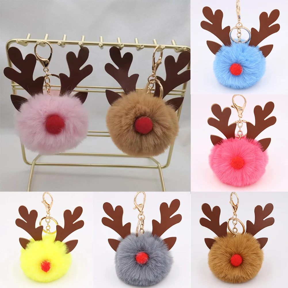 

Мягкий Красочный Милый мультяшный брелок для автомобиля, Рождественский брелок с животными, мячом, сумкой, аксессуары, украшения, ювелирные...