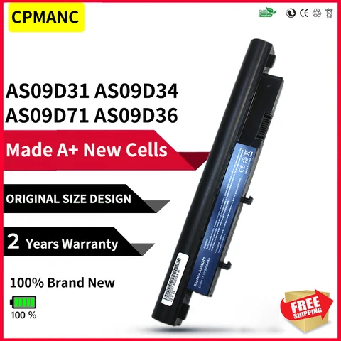 Аккумулятор для ноутбука CPMANC AS09D36 AS09D71 для ACER Aspire timel3810 3810T 4810 4810T 5810 5810T TravelMate timel8371 8471