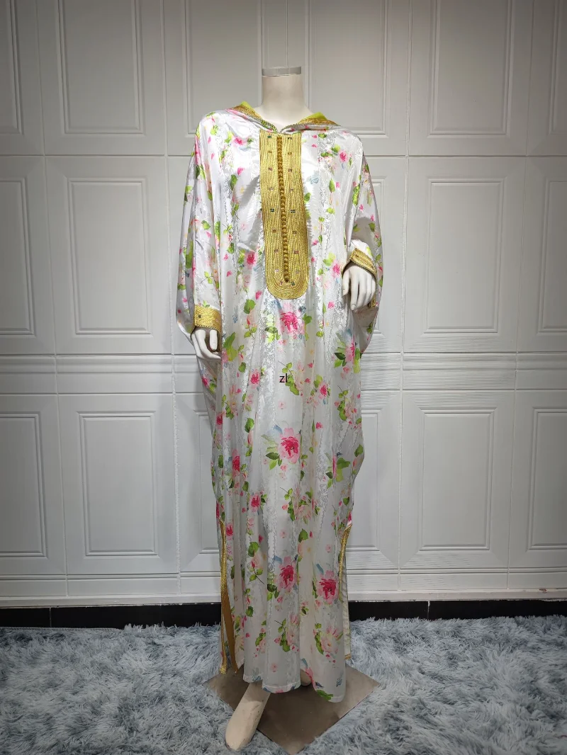 Caftan Marocain Abaya Dubai Turkey Islam Kaftan Muslim Hijab Dress Women Prayer Clothes Robe Arabe Musulman Djellaba Femme