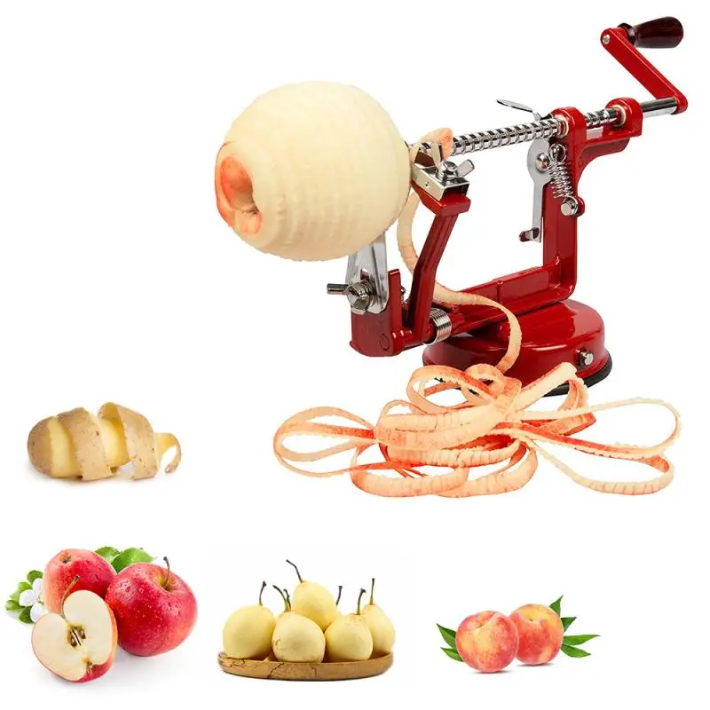 

3 In 1 Apple Peeler Twisted Stainless Steel Fruit Potato Peel Corer Slicing Manual Kitchen Cutter Machine Vegetable Spiralizer