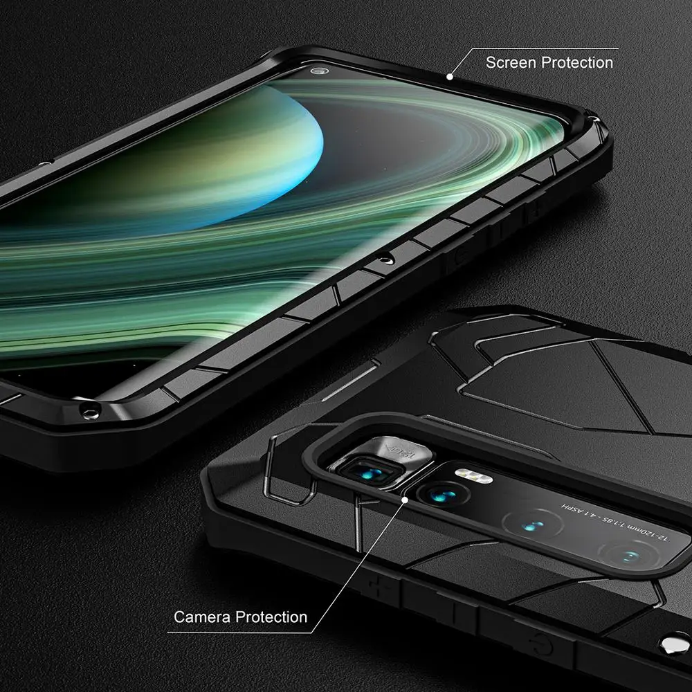 Imatch Phone Case For Xiaomi Mi 11 10 Pro Ultra Lite Protector Heavy Duty Protection Metal Aluminum Shockproof Full Body Covers