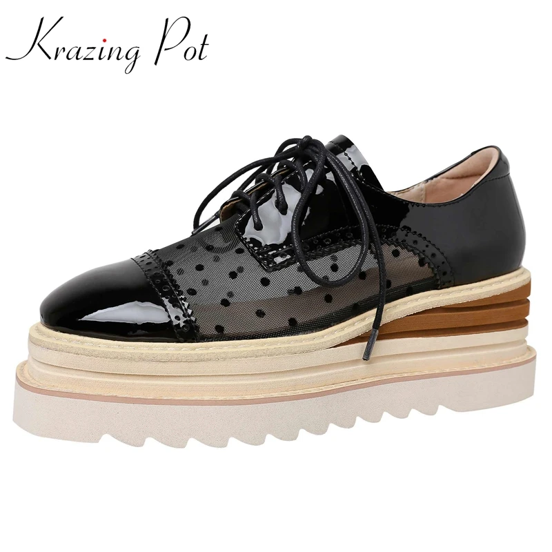 

Женские туфли-лодочки из натуральной кожи, на толстой подошве, с круглым носком