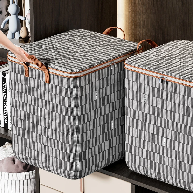 

Quilt Storage Box Dustproof Organizers Non-woven Wardrobe Space Saving Bag House-moving Bedding Box Travel Storage Organization