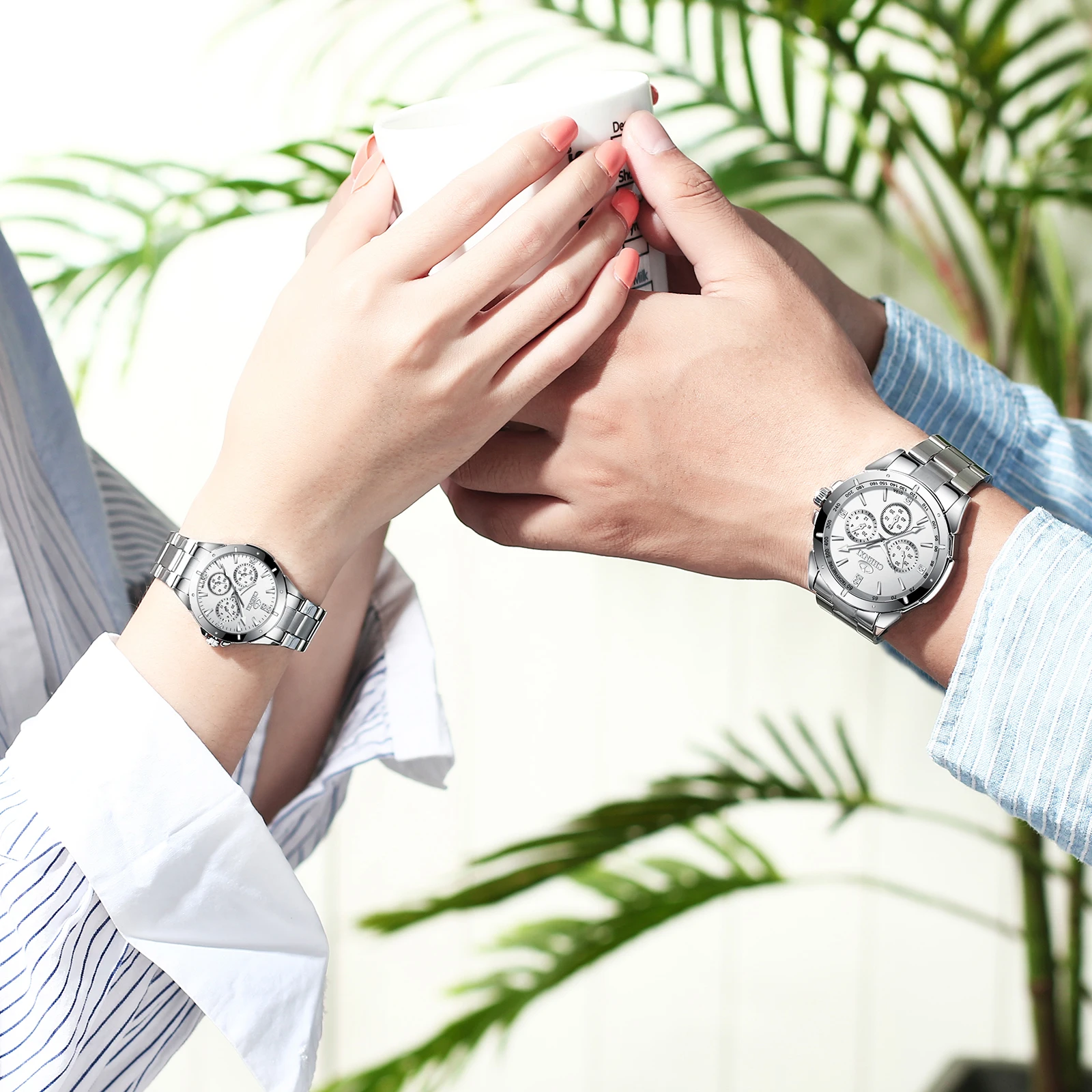 CHENXI Fashion Top Brand Casual Couple Mens Women Luxury Quartz Watches Chronograph Waterproof Luminous Stainless Steel Clock