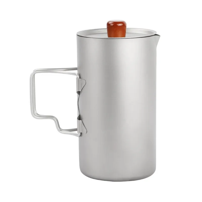 Кофейная чашка из чистого титана портативная кружка кофейник с французским