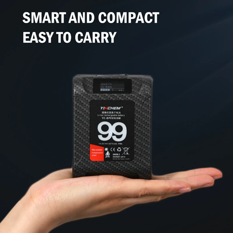 YinChem ROLUX YC-BP0990SM 99 Втч Карманный аккумулятор с V-образным креплением и USB-портом для