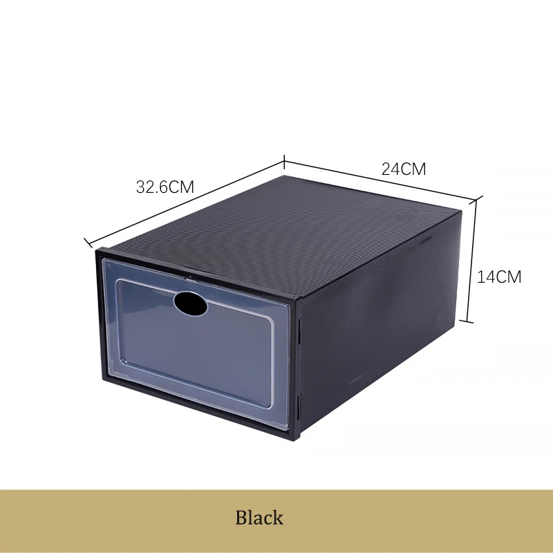 FOLOBE Thickened Plastic Shoes Organizers Transparent Shoe Box for Jordan 1 Anti-oxidation Stackable Snack Cabinet Shoe Box