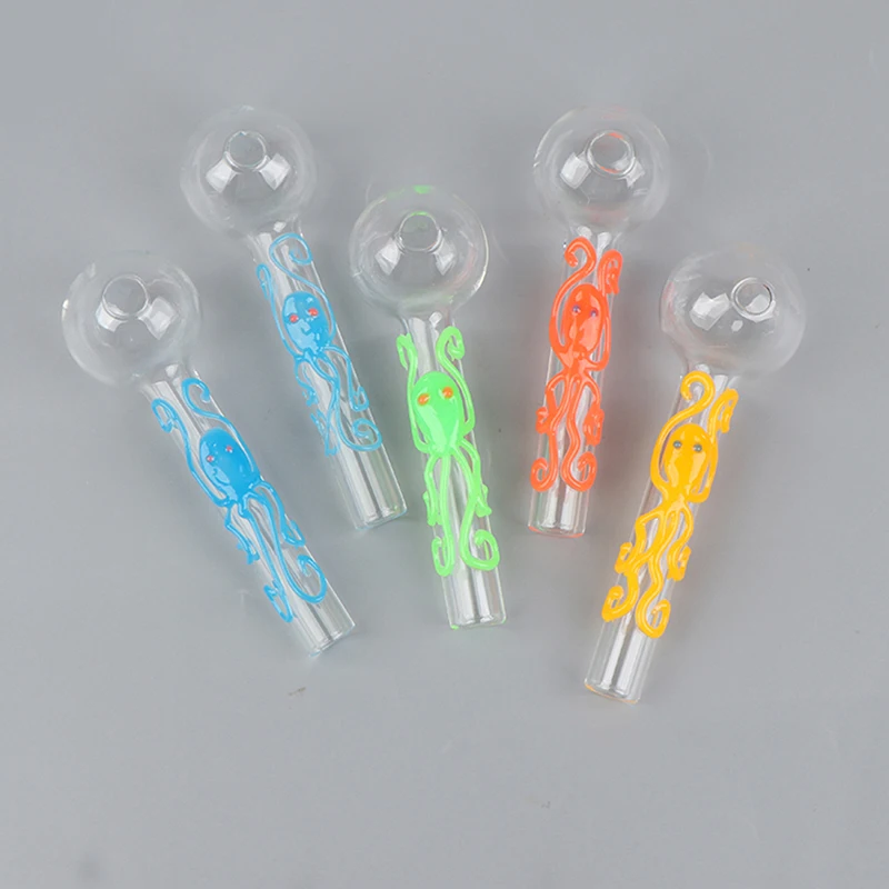 1 шт. новые стеклянные соломинки с пузырьковым шариком портативная прозрачная