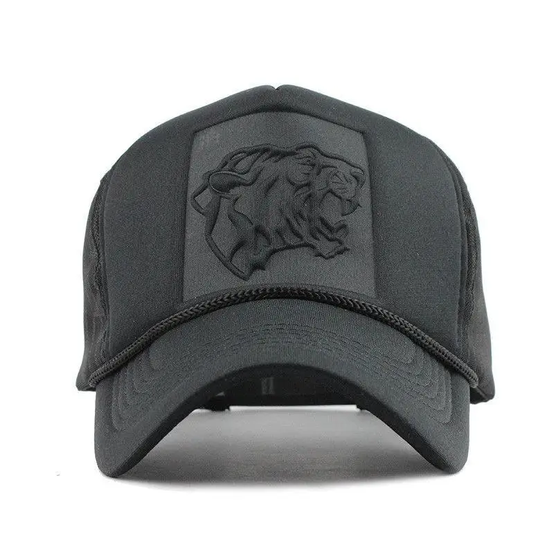 

Hip Hop Black Leopard Print Curved Baseball Caps Summer Mesh Snapback Hats for Women Men Casquette Trucker Cap