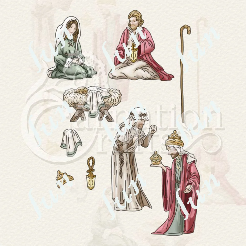 

Jesus Nativity Characters Die Set Christmas Decoration Cutting Dies 2022 Arrival New Embossing Card Series Scrapbook Paper