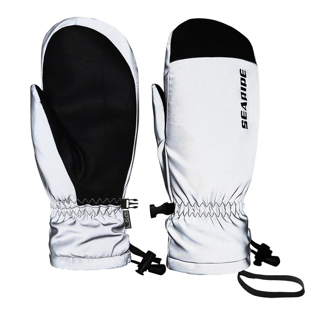 

Laser Reflective Ski Gloves Single-Board Double-Board Waterproof Wear-Resistant Warm Stuffy Mountaineering Riding Ski Gloves
