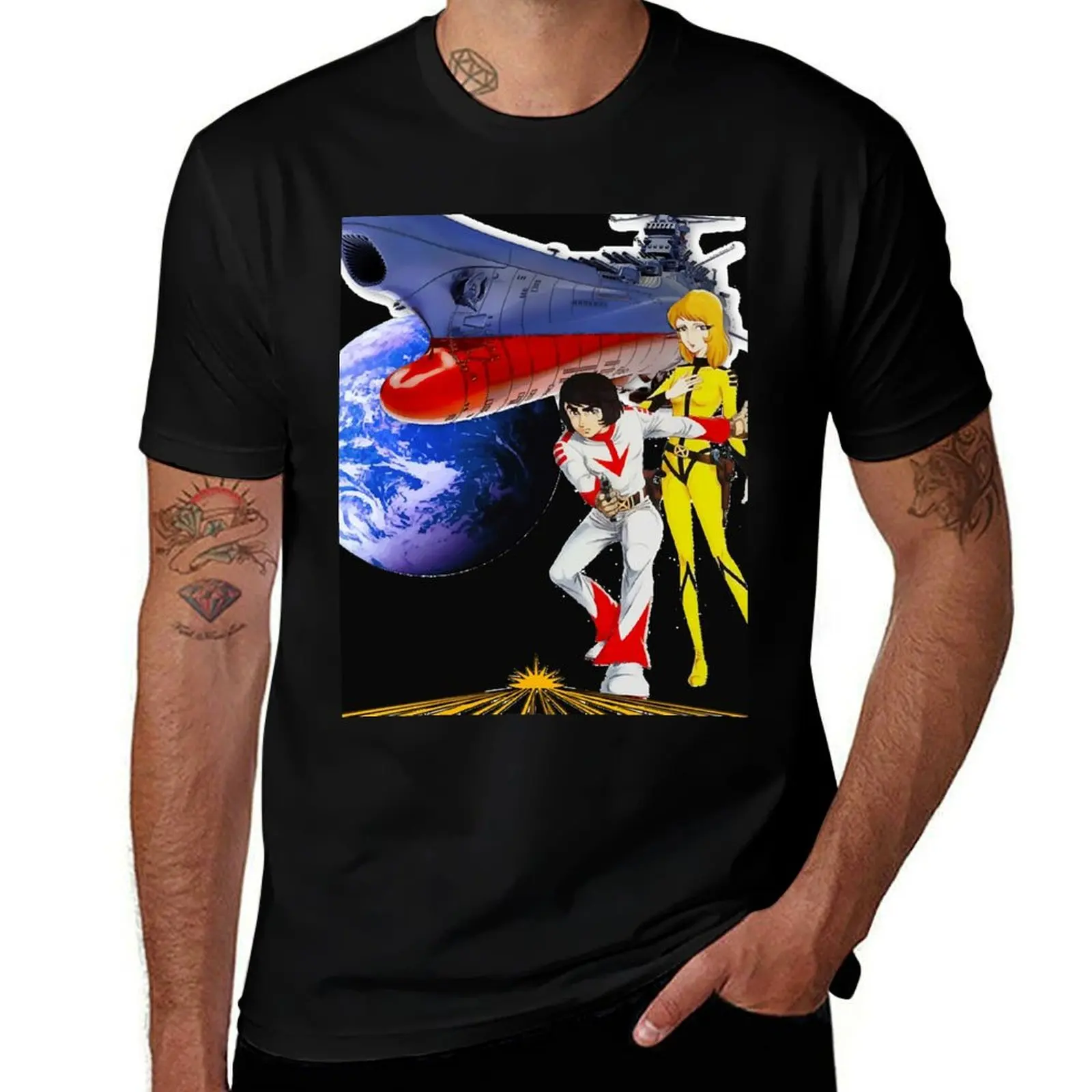 Фото Футболка Star Blazers Wild Star And Nova Классическая футболка мужская футболка роскошная футболка мужская повседневная мужская футболка хлопок 100% футболка №4