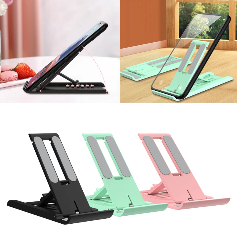 

Складной Настольный держатель, портативная мини-подставка для мобильного телефона для iPhone 13 12pro Max Xiaomi, Настольный кронштейн, регулируемый д...