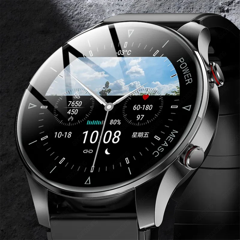 

2023 Inflammable Strap Accurately Measure Heart Rate Blood Pressure Smart Watch Men Waterproof Sport SmartWatch For Android IOS