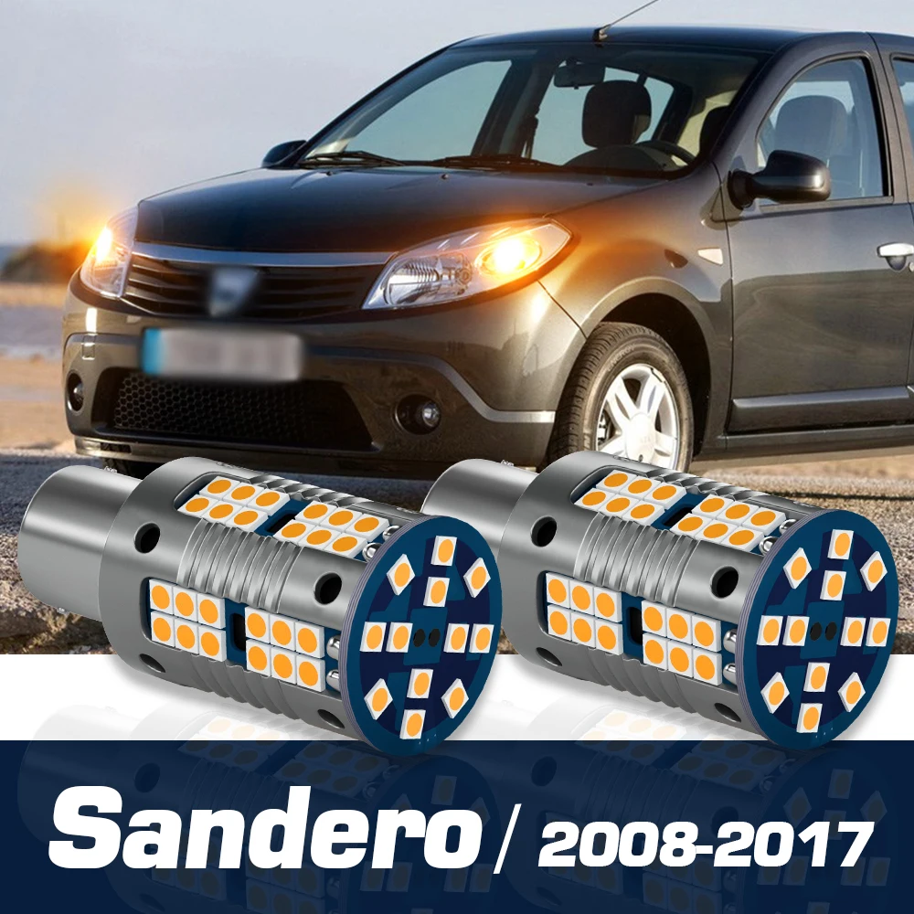 

2pcs LED Turn Signal Light Canbus Accessories For Dacia Sandero 2008 2009 2010 2011 2012 2013 2014 2015 2016 2017
