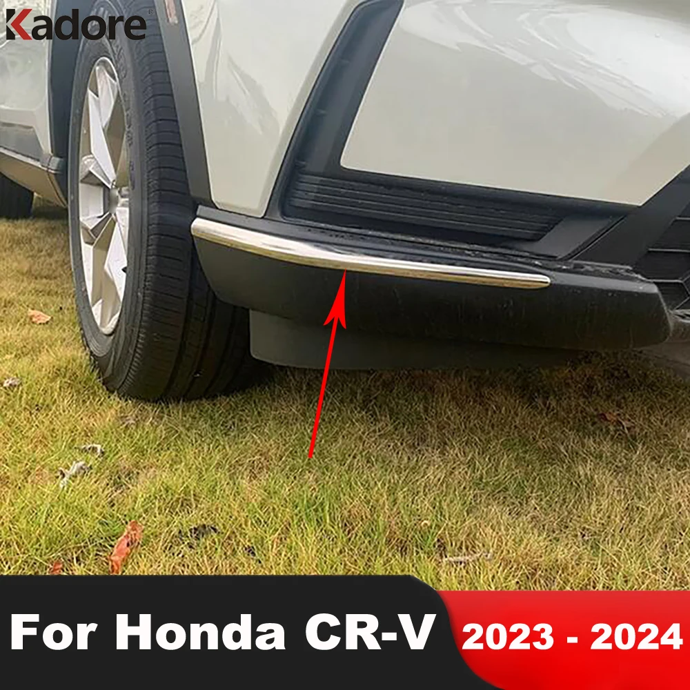 

Накладки на углы переднего и заднего бампера для Honda CRV CR-V 2023 2024, нержавеющая сталь, защита автомобиля, молдинг, украшение, полоса, аксессуары