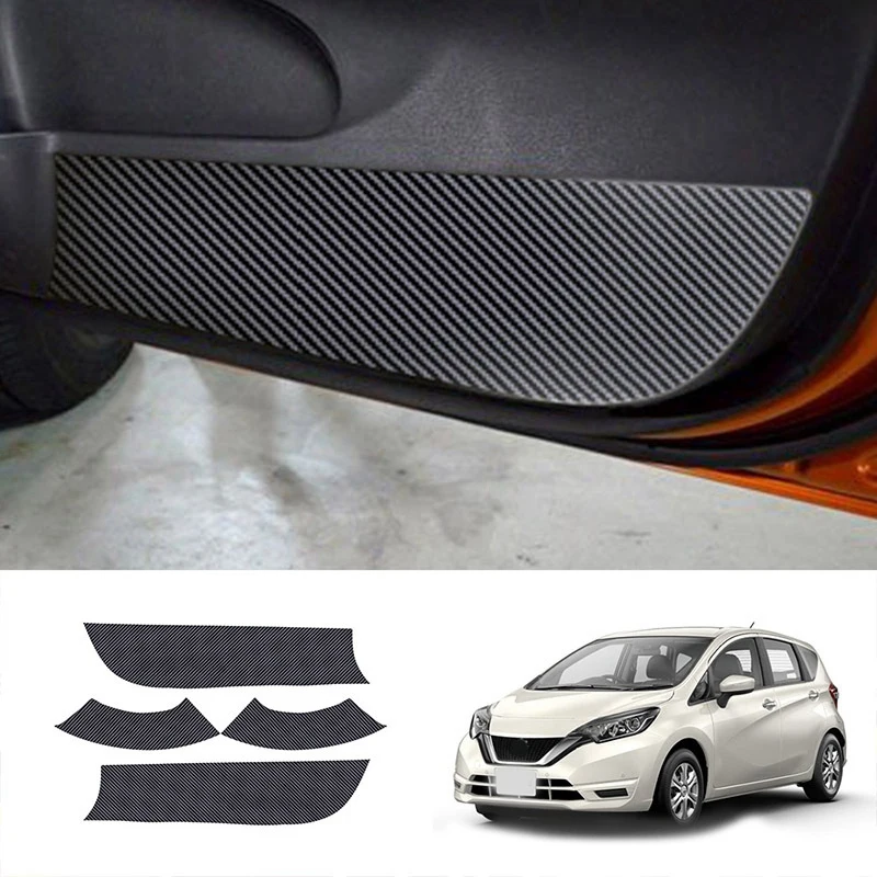 

4Pcs Car Door Anti-Kick Pads Car Door Anti-Scratch Pads Door Anti-Kick Protective Cover for Nissan Note E12 2016-2020