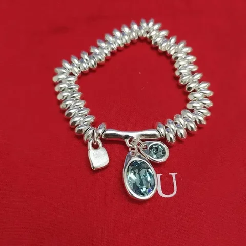 Серебряный браслет с кристаллом