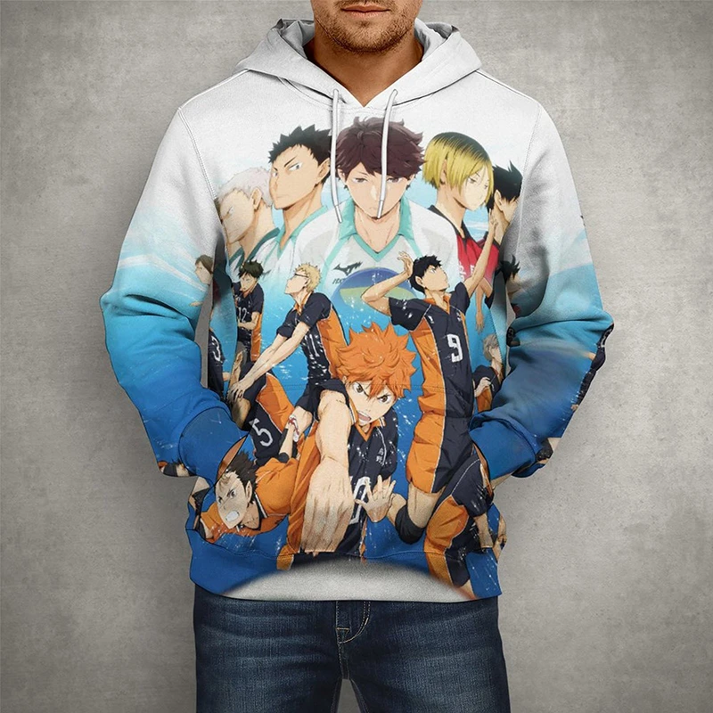

Толстовки с капюшоном манга Haikyuu для мужчин и женщин мультяшный аниме 3D Принт толстовки с капюшоном крутой Повседневный Модный пуловер пальто одежда