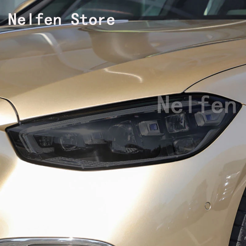 

For Benz Maybach S 2021 -Present Headlight Protective Film Black Transparent Car Accessories Anti Scratch Auto Repair