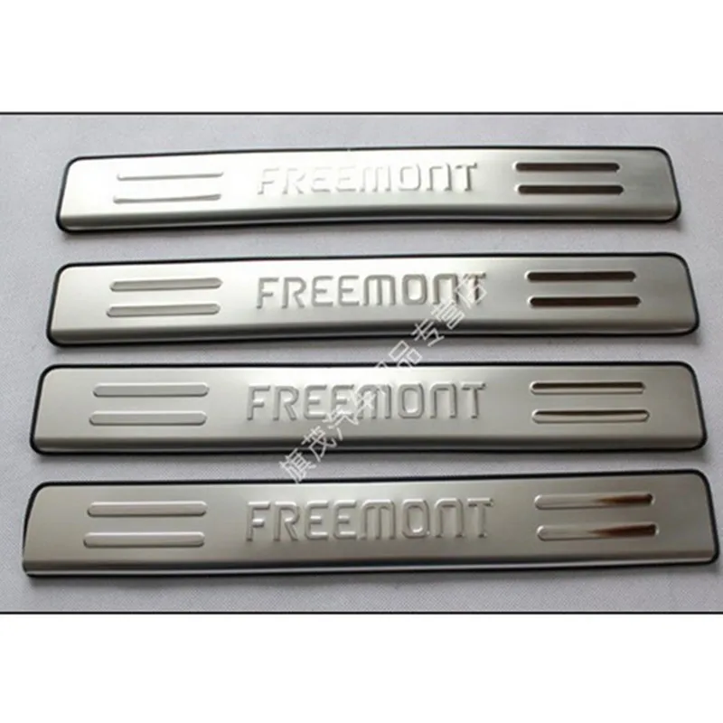 

high quality Car styling Stainless steel Door Sill Scuff Plate panel kick step protector threshold For FIAT Freemont 2012-2014