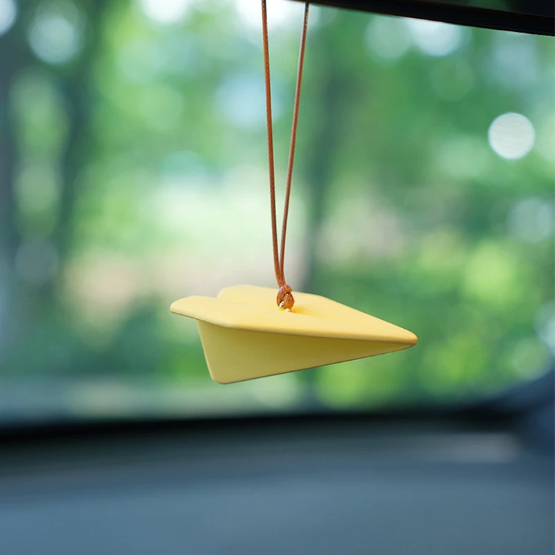 Бумажный автомобильный шарм в виде самолета бумажный кулон ароматический