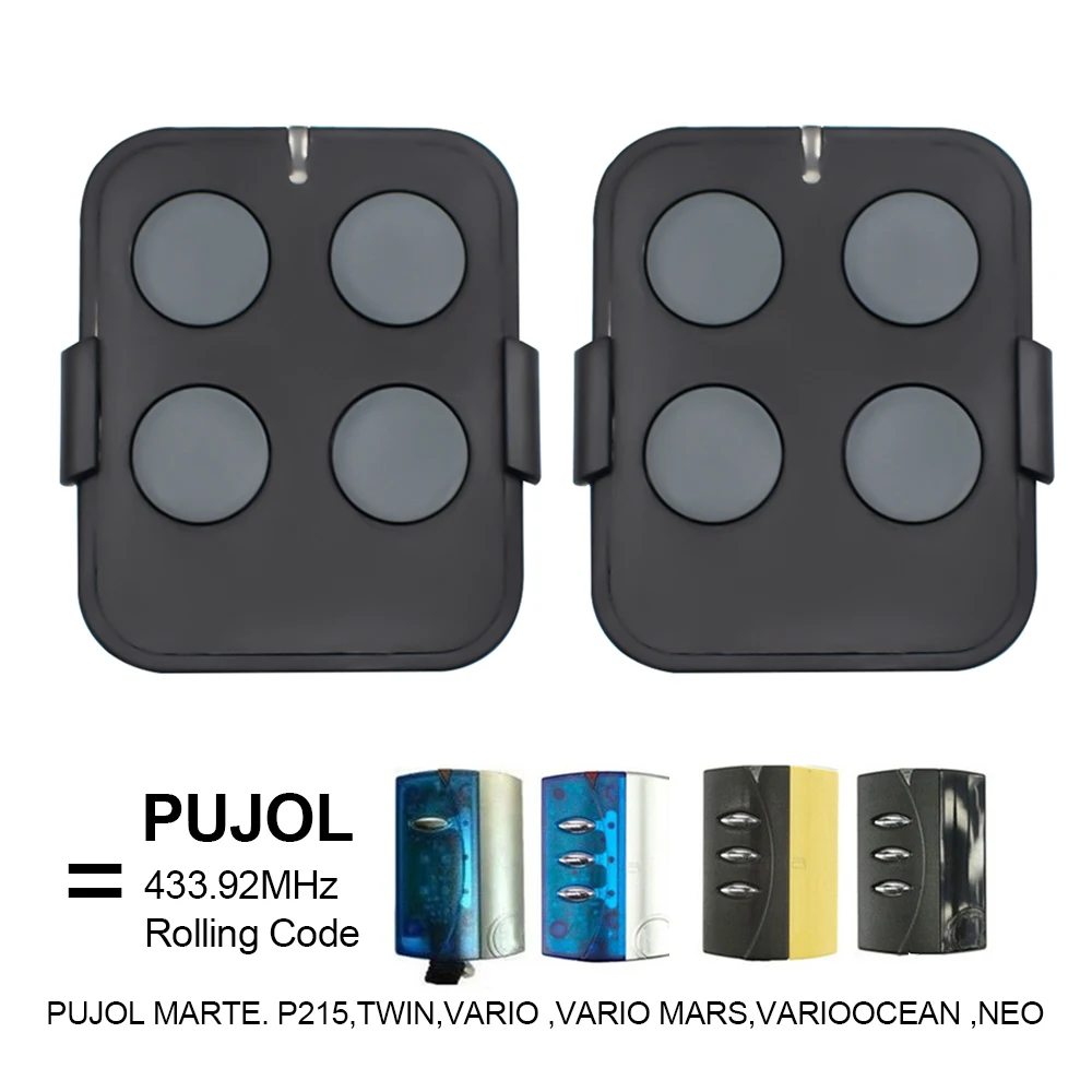 PUJOL MARTE. P215,TWIN VARIO ,VARIO MARS VARIOOCEAN ,NEO Garage Remote Control 433,92mhz Rolling Code Gate Door Keychain