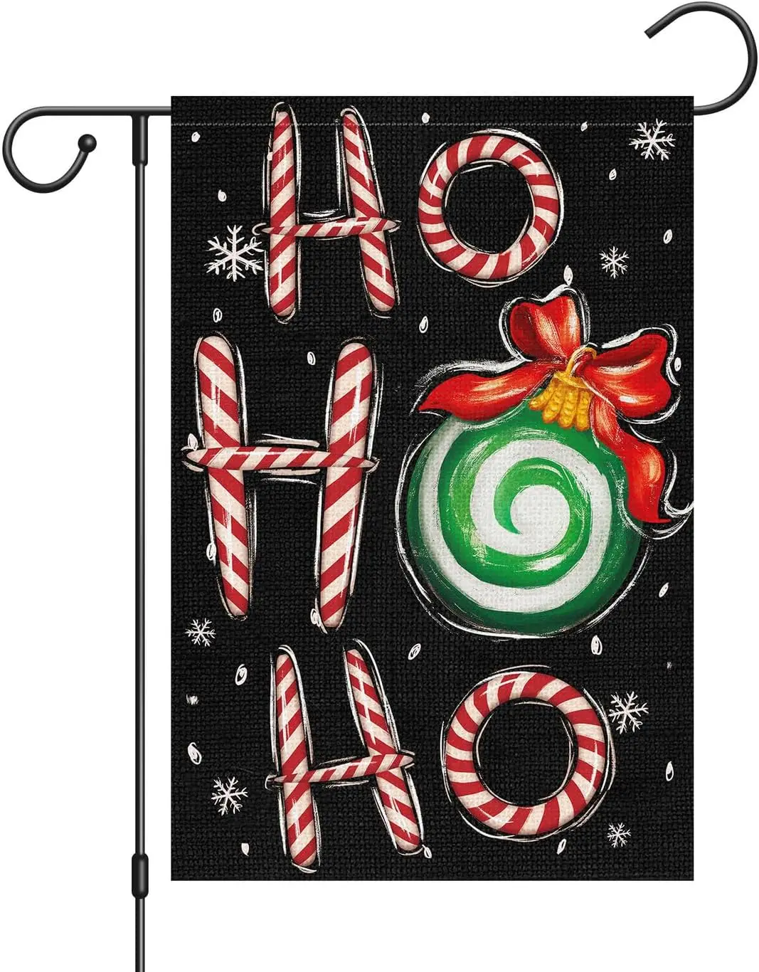 Луиза Маэлис Рождественский садовый флаг Рождественская трость Хо 12x18 дюймов
