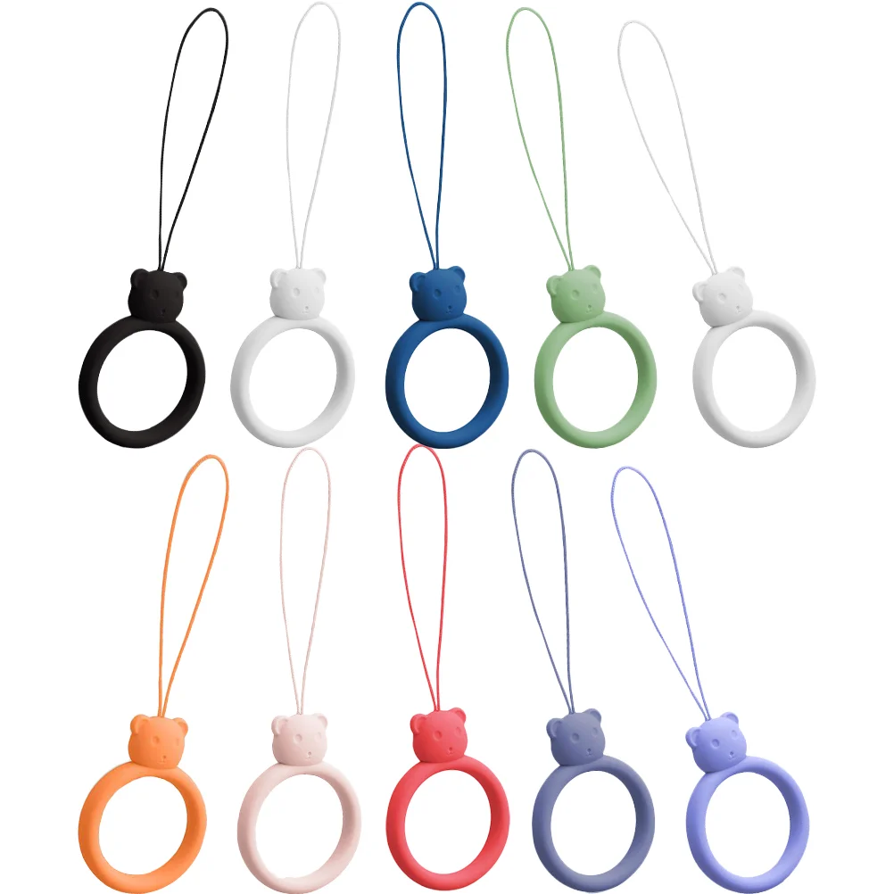 

Lanyard Finger Ring Strap Holder Silicone Cellphone Grip Anti Rope Lost Cellfall Hanging Chic String Shortlanyards Practical