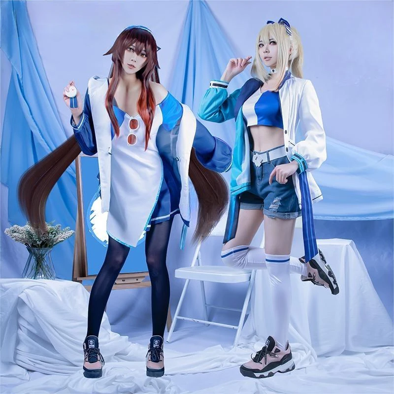 

Anime Game Genshin Impact Yoimiya Hutao linkage Suit Cosplay Costume Uniform Halloween Carnival Party Role Play Outfit Full Set