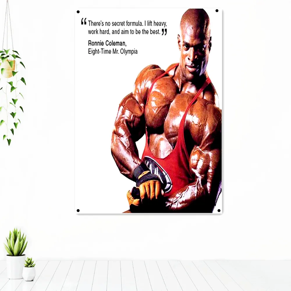 

Man Muscular Body Banners Flags Wall Hanging Gym Wallpaper Canvas Painting Workout Bodybuilding Tapestry Home Decoration Gift a1