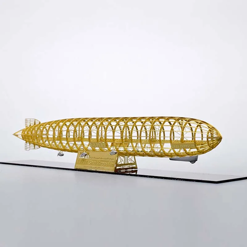 Фото 1/1000 немецкий Graf Zeppelin Airship латунь ПЭ деталь модель «сделай сам» головоломка 3D Трехмерная сборка металлическая конструкция модель для игрушк... №3