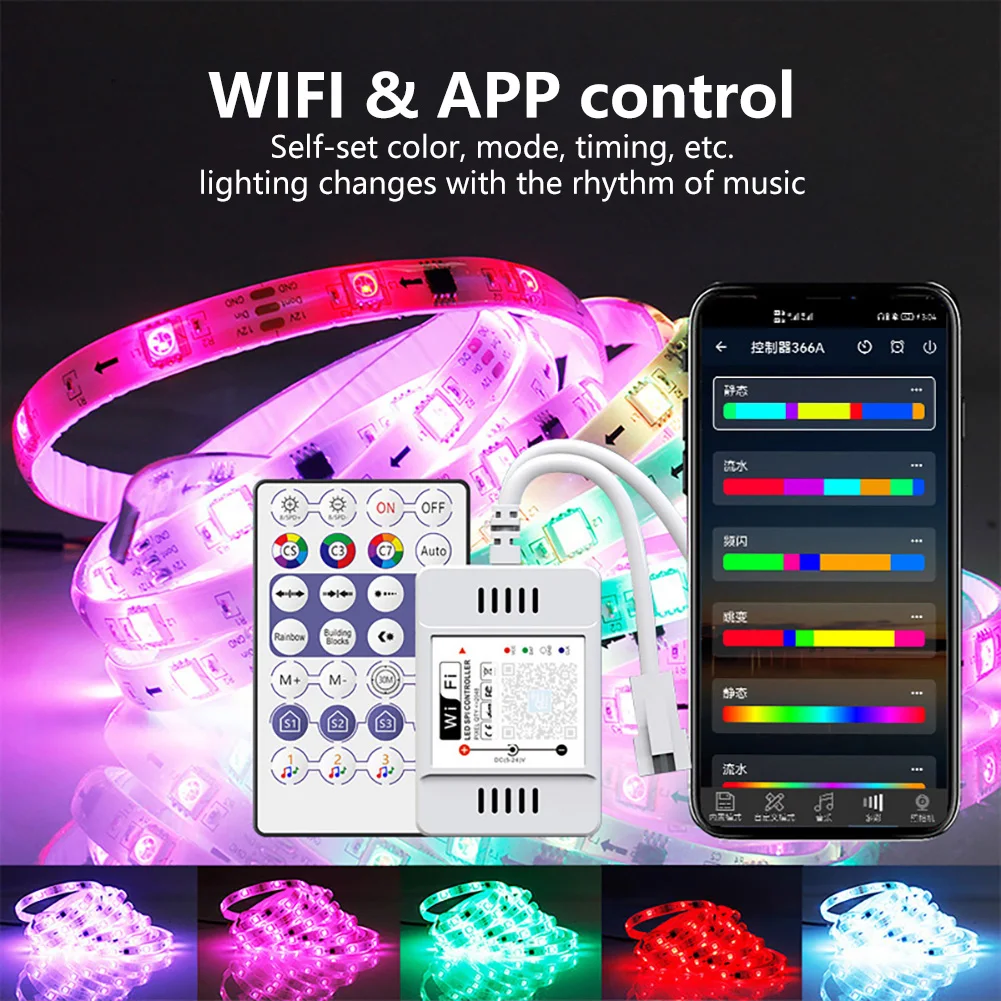 

Светодиодная лента, подсветка для телевизора, ИК-подсветка, 28 клавиш управления, настенный гибкий фоновый светильник, 12 В постоянного тока, ...