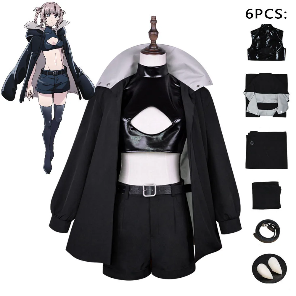 

Костюм для косплея из аниме Call of The Night NANAKUSA NAZUNA, куртка, жилет, шорты, носки, Женский костюм униформы на Хэллоуин