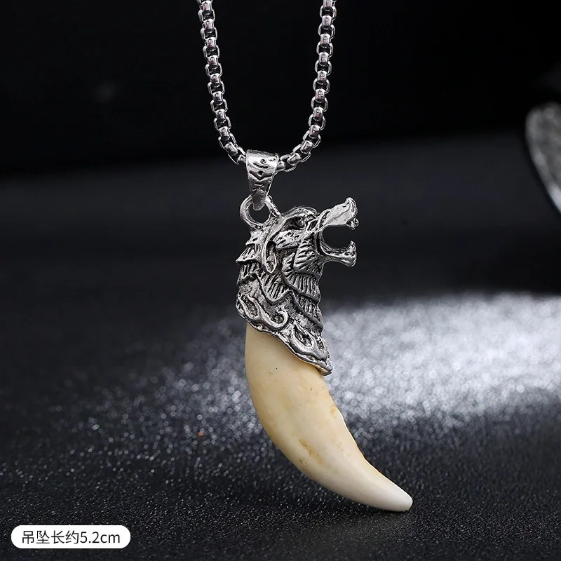 Могучий волк клык кулон ожерелье настоящий натуральный тибетский мастиф собака