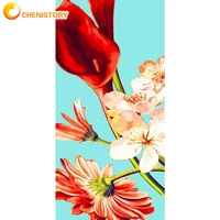 chenistory 60x120cm paint by numbers diy oil painting by numbers flower on canvas frameless digital handpainting home wall decor