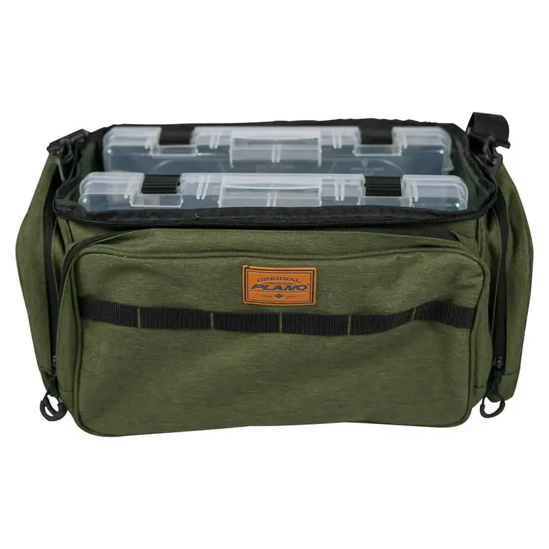 

3700 Size Heathered Green Fishing Tackle Bag, with Two 3700 Size Stowaways