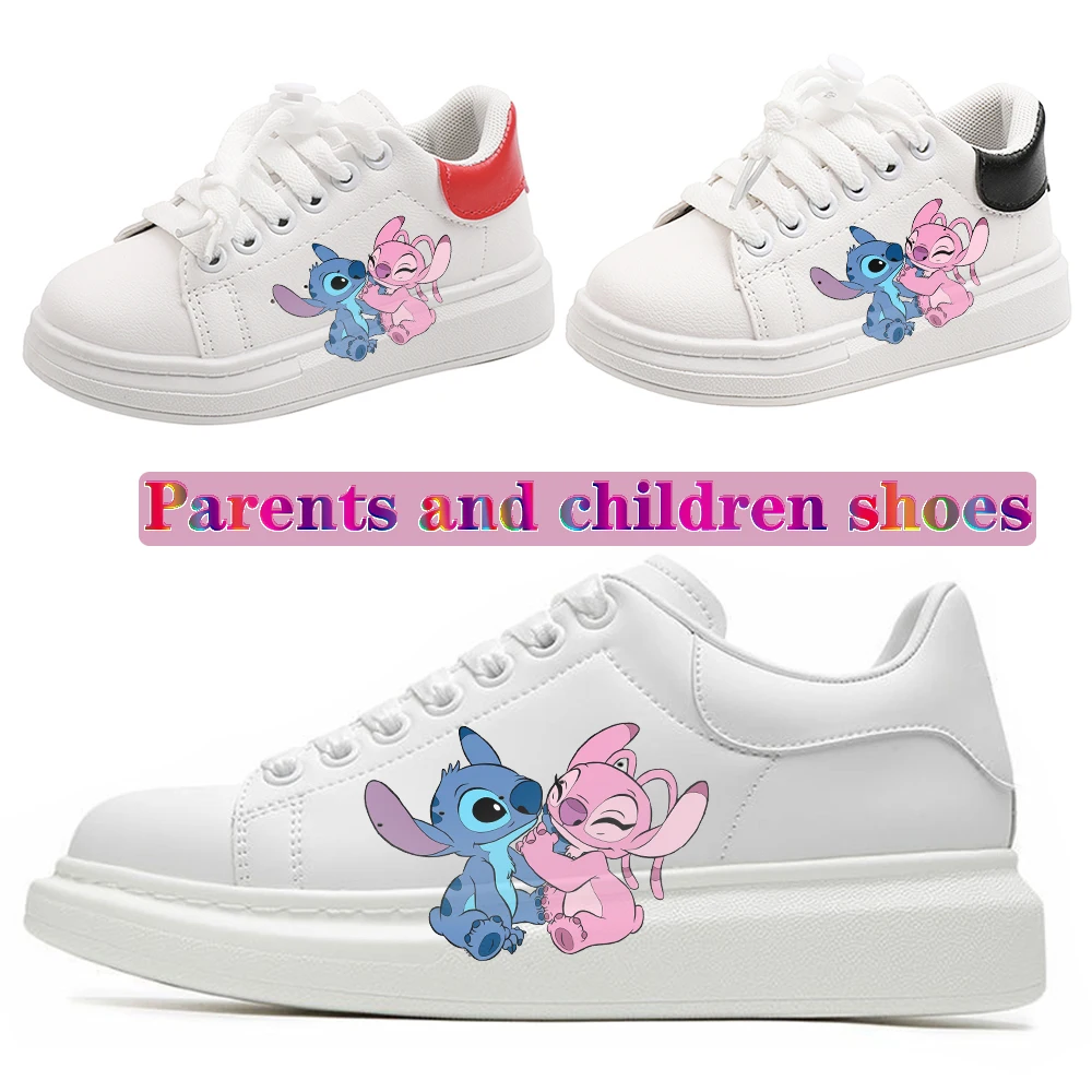 Disney stitch Parents children Casual shoes Couple Men Women Sneakers Cartoon Girl boys Student Soft Sports Shoes