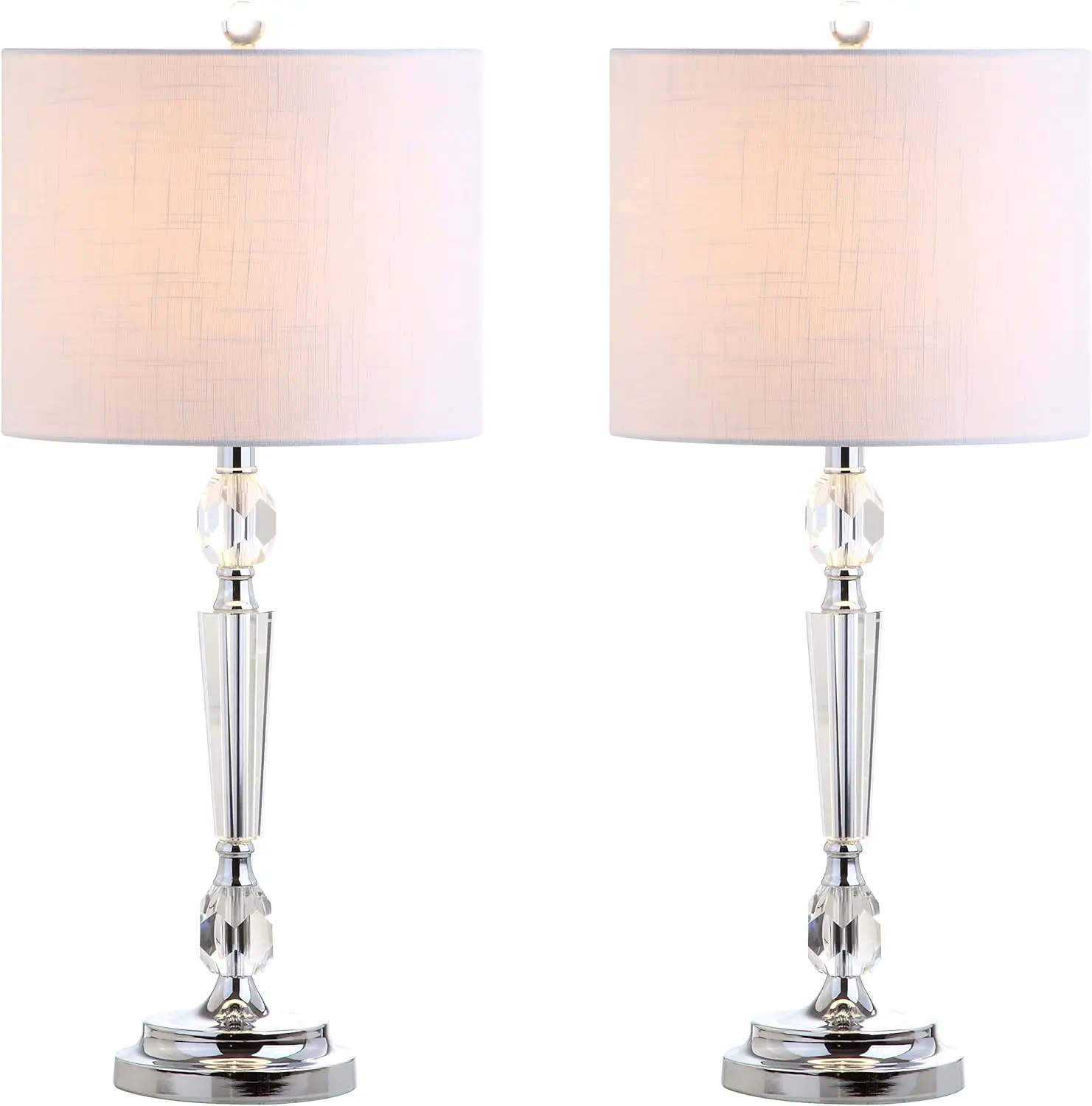 

Set of 2 Table Lamps 27" Crystal LED Table Lamp Modern Contemporary Bedside Desk Nightstand Lamp for Bedroom Living Room Of