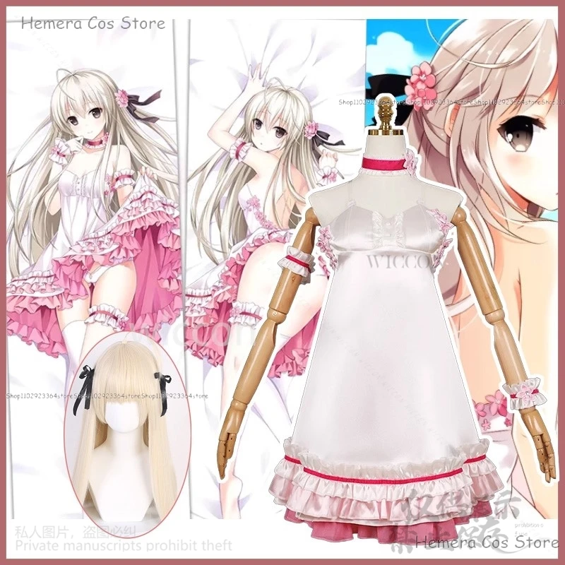Anime Game Yosuga No Sora Cosplay Kasugano Costume Princess Skirt Pink Evening Dress Lolita Adult Woman Sexy Cos Customized