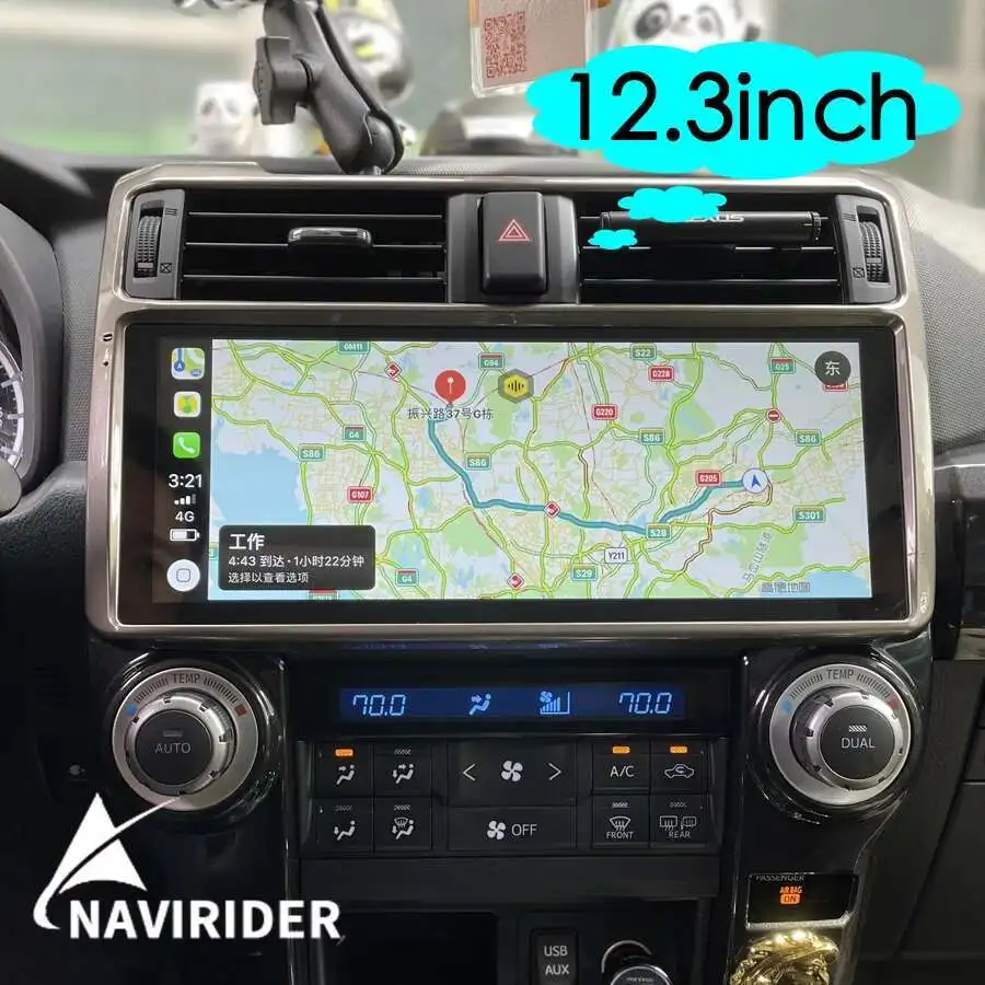 

12,3 Navirider Android 13 для Toyota 4runner 4runner 2009-2019 Автомобильный GPS-навигатор головное устройство мультимедийный плеер Aircon Радио Лента