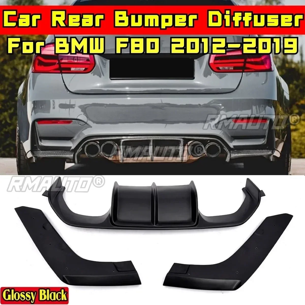 F80 задний бампер из углеродного волокна спортивный стиль автомобильный диффузор