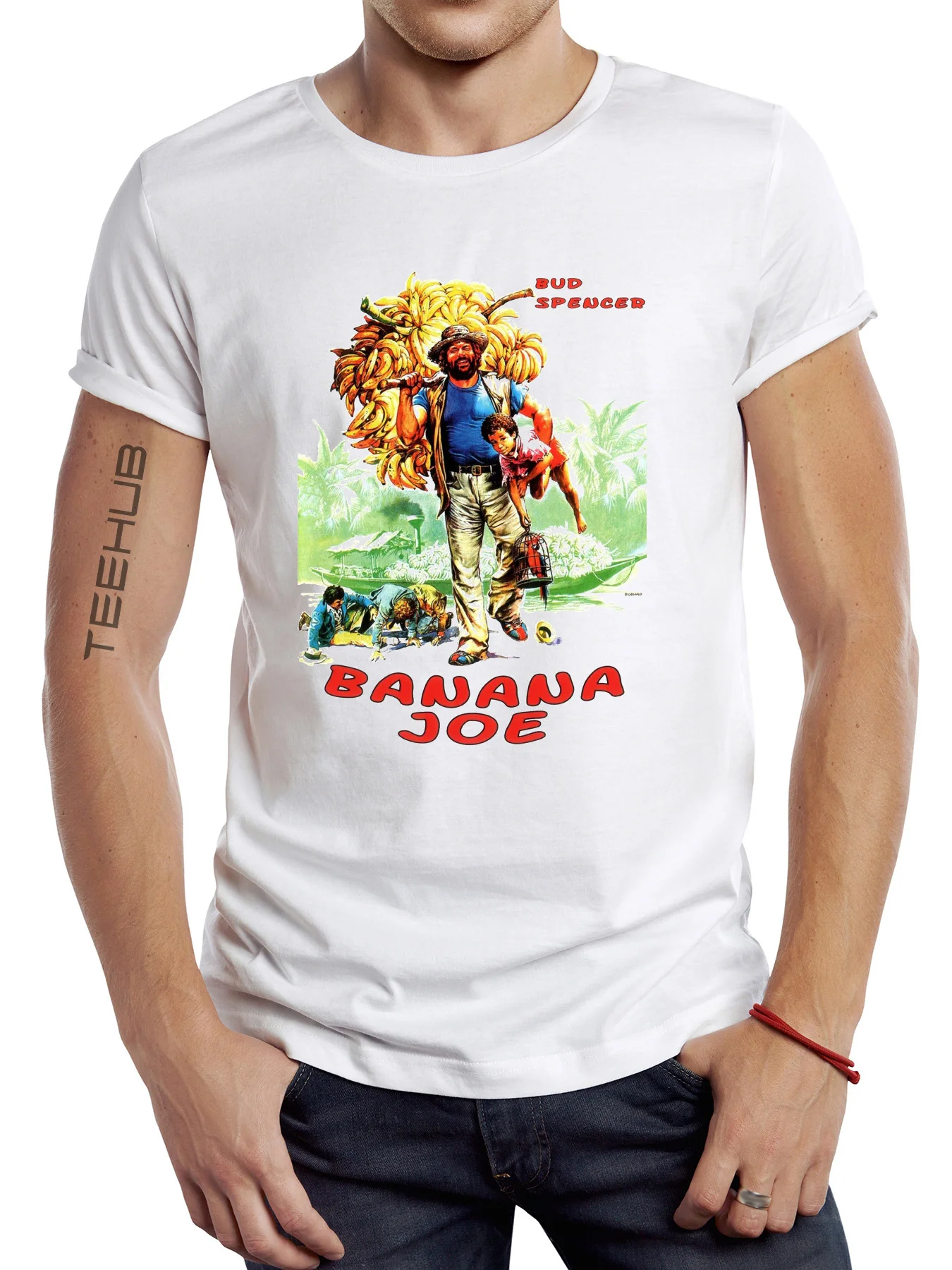 2024 новейшая мужская модная футболка с принтом Banana Joe Bud Spencer топы короткими