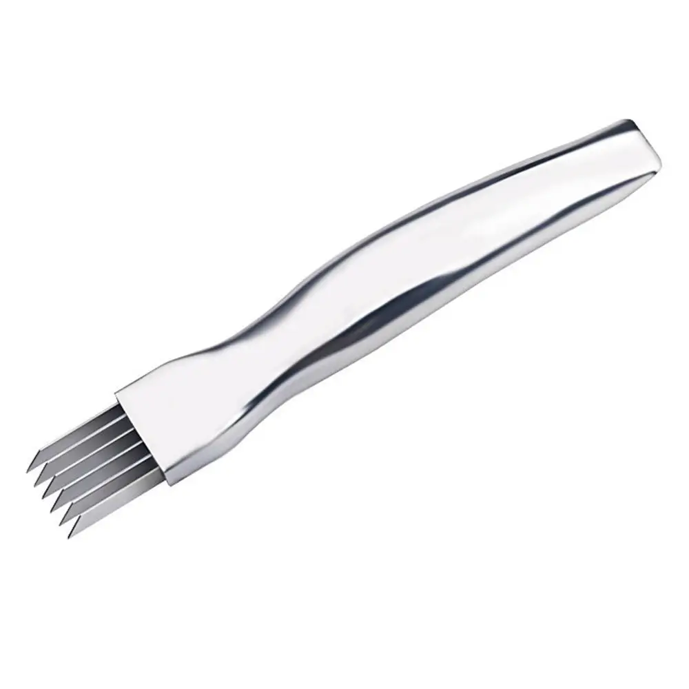 Кухонный шелковый нож из нержавеющей стали с нарезанным зеленым луком дизайн