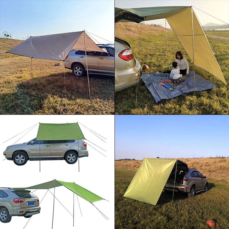 

Car Roof Top Tent Awning Waterproof UV Portable Camping Tent Automobile Rooftop Rain Canopy Car Shelter Shade Camping Side